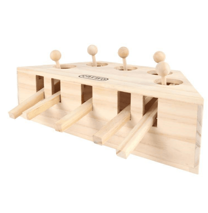 Interactive Wooden Cat Toy - Fun For Hamsters, Kittens, And Cats!-3