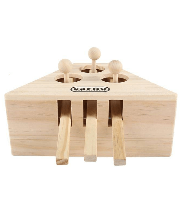 Interactive Wooden Cat Toy - Fun For Hamsters, Kittens, And Cats!-2