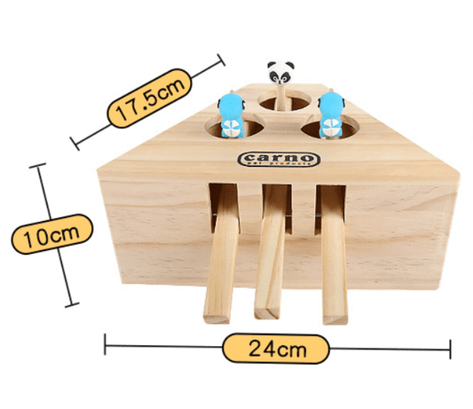 Interactive Wooden Cat Toy - Fun For Hamsters, Kittens, And Cats!-1