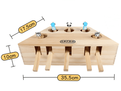Interactive Wooden Cat Toy - Fun For Hamsters, Kittens, And Cats!-4